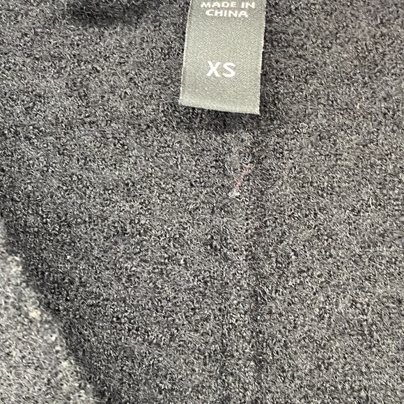 EILEEN FISHER Jacket XS Boiled Merino Wool Mid Length Coat Asymmetric Zip Black - Picture 8 of 12